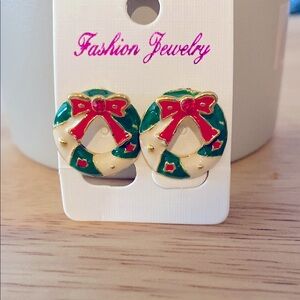 Christmas Wreath Earrings